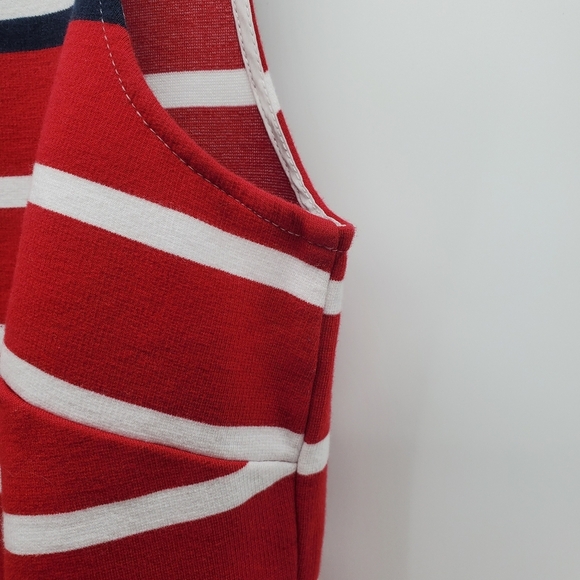 Brooks Brothers stripe knit tank shift corton zip dress women's size 10 - Picture 4 of 7
